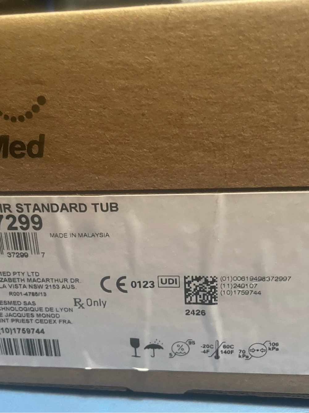 Standard Tub Medical Packaging - Brown/Cardboard